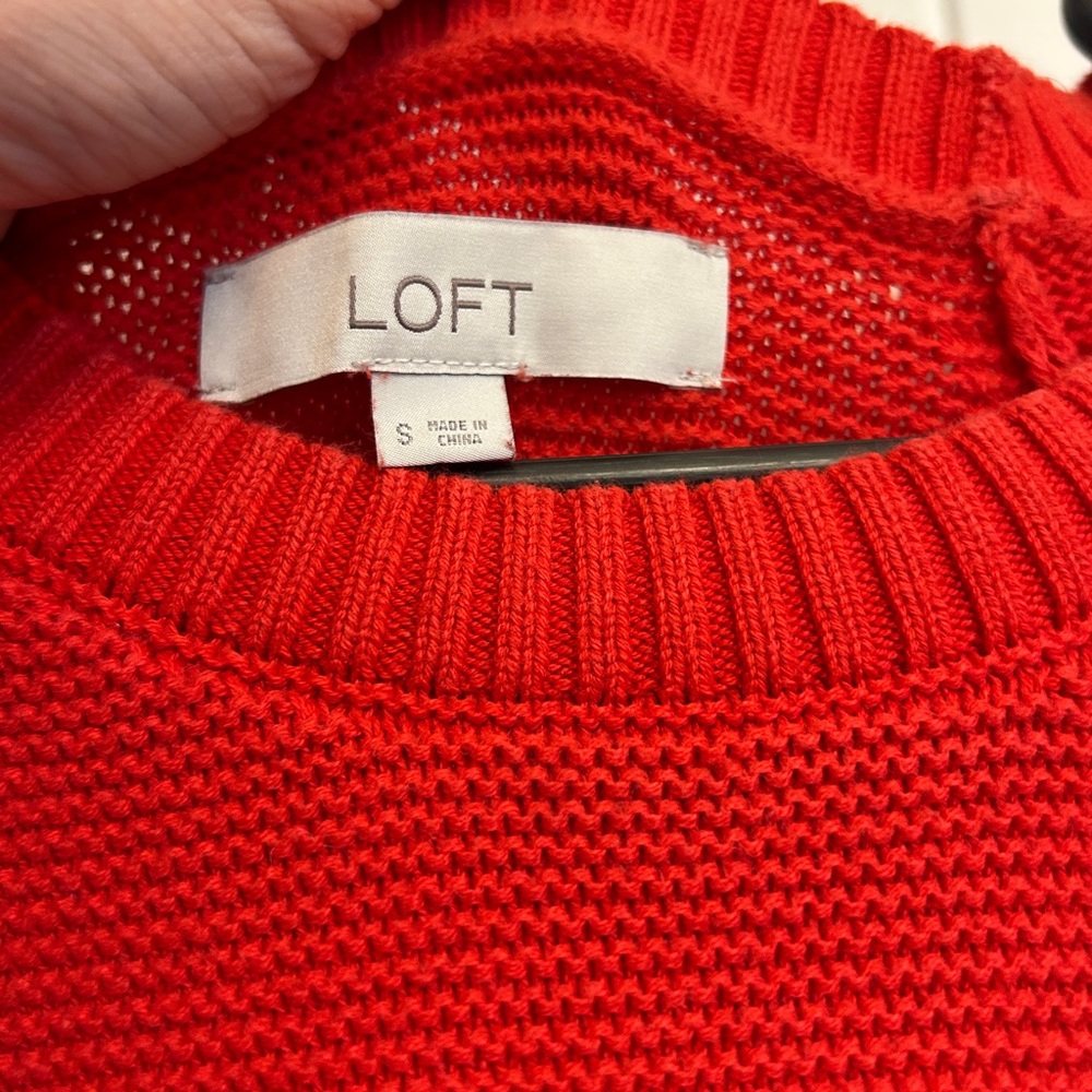 Red Knit Loft Sweater - Picture 3 of 5